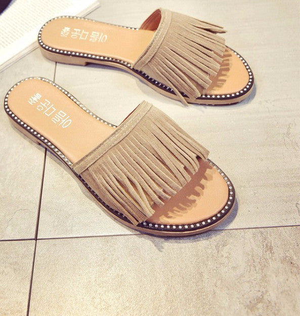 Tassel Sandals Women Slippers Fringe Sandal Flats Slides Women Shoes