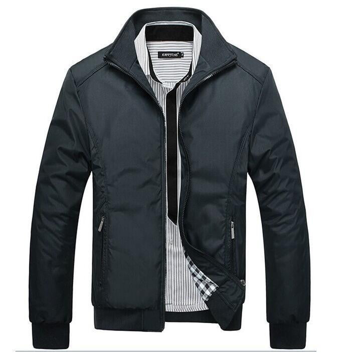 solid slim mens jackets coats casual bomber jacket men M-5XL chaquetas hombre men fashion jacket parka windbreaker