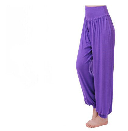 Online discount shop Australia - Cotton High Waist Stretch Women Harem Pants S port Pants Flare Pant Dance Club Boho Wide Leg Loose Long Trousers Bloomers Pants