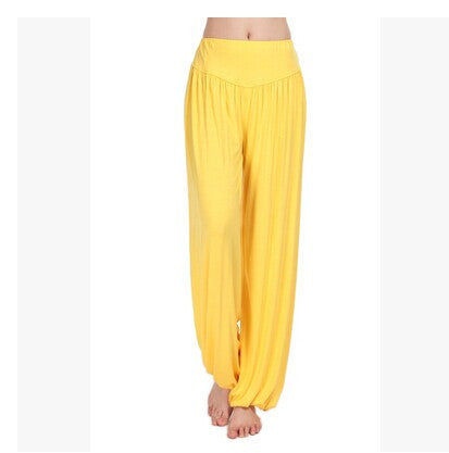 Online discount shop Australia - Cotton High Waist Stretch Women Harem Pants S port Pants Flare Pant Dance Club Boho Wide Leg Loose Long Trousers Bloomers Pants