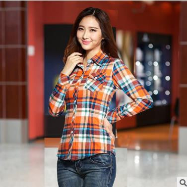 Online discount shop Australia - blouse women blouses shirt plaid vetement new