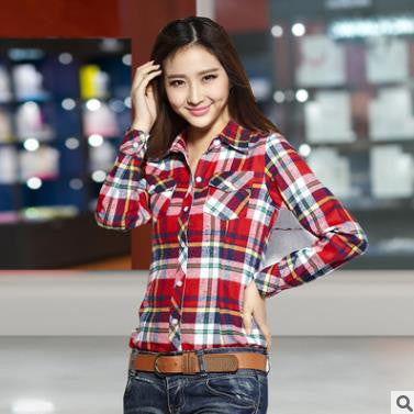 Online discount shop Australia - blouse women blouses shirt plaid vetement new