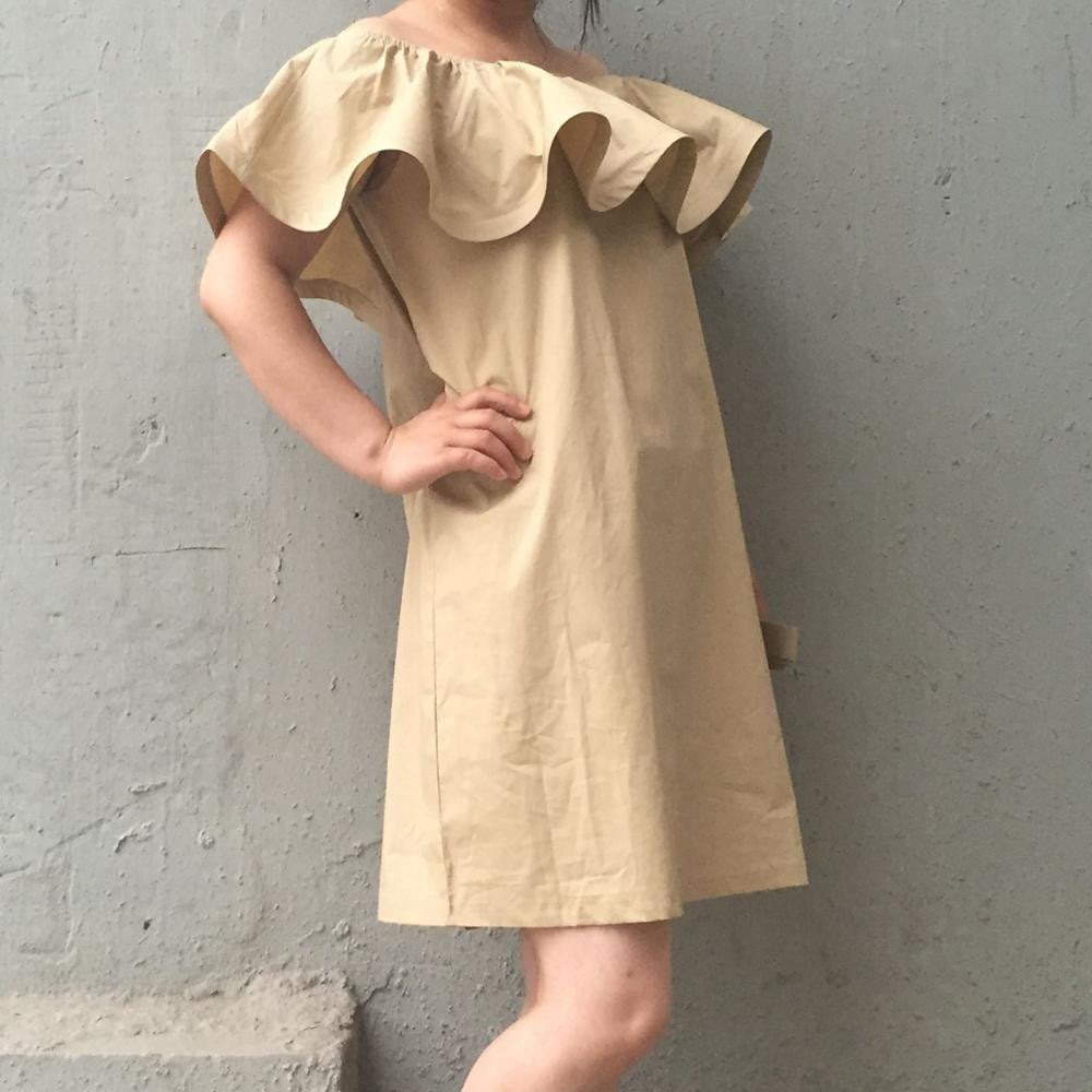 summer dress women dress ruffle plus size Sleeve Off Shoulder womens summer beach dresses