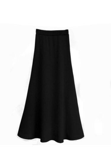 Skirt Fashion Girls Thick Fabric High Waist Trumpet Long Skirt Female