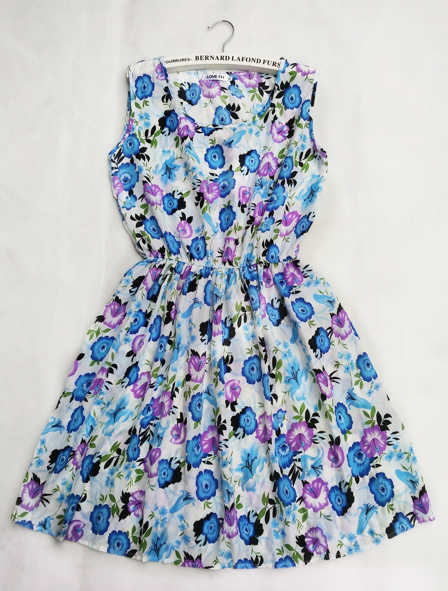Online discount shop Australia - Florals Print Women New Sleeveless Round Neck Dress Summer