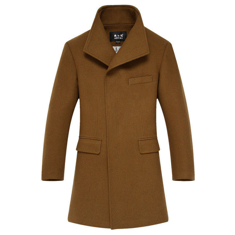 Man Long trench coat wool coat peacoat Men's wool Coat mens overcoat men's coats male clothing,M-3XL, 1668