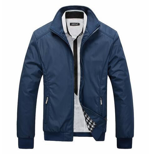 Online discount shop Australia - Mens Jacket  Overcoat Warm man Stand Slim casual coats outwear windbreaker jackets size M-5XL