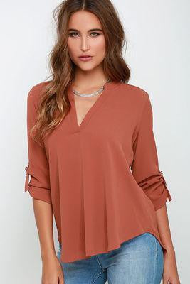 V-neck Slim chiffon Women's Blouses shirts plus size clothing body