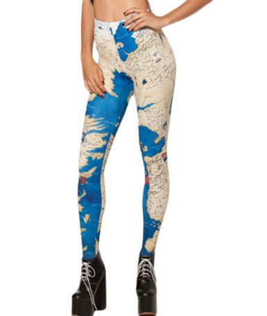 Online discount shop Australia - Blue Galaxy Print Leggings Gothic Creative Fitness Women Fashion Shape Popular Sexy Popular Digital Print Pants