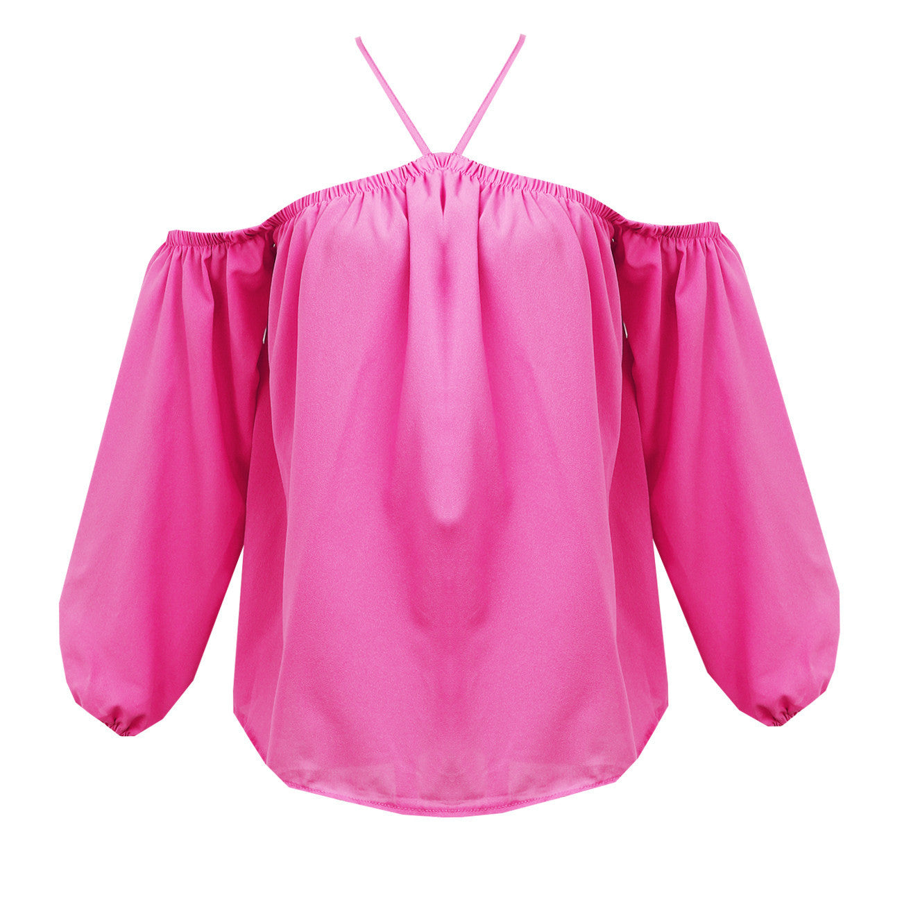 Online discount shop Australia - Halter Neck Bowknot Shirts Elegant Women Sexy Off Shoulder Blouses Casual Slim Chiffon Tops