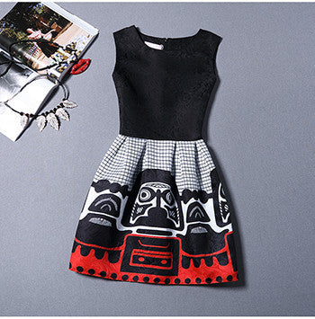 Online discount shop Australia - Fashion Bottoming Dress Summer Style Women Dress Vintage Printing Sexy Party Dresses vestidos Leisure Plus Size Summer Dress