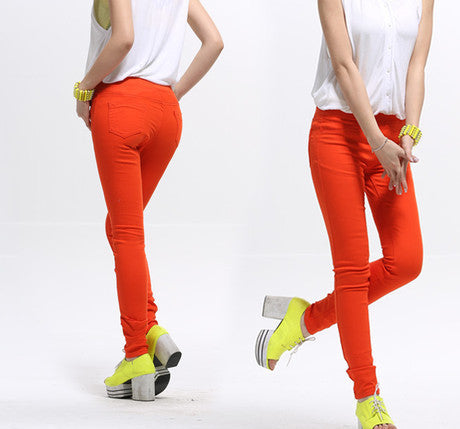 Online discount shop Australia - high waist jeans women Casual Candy Color Plus Size Pencil Legging Skinny Pants Trousers jeans for Women 6XL