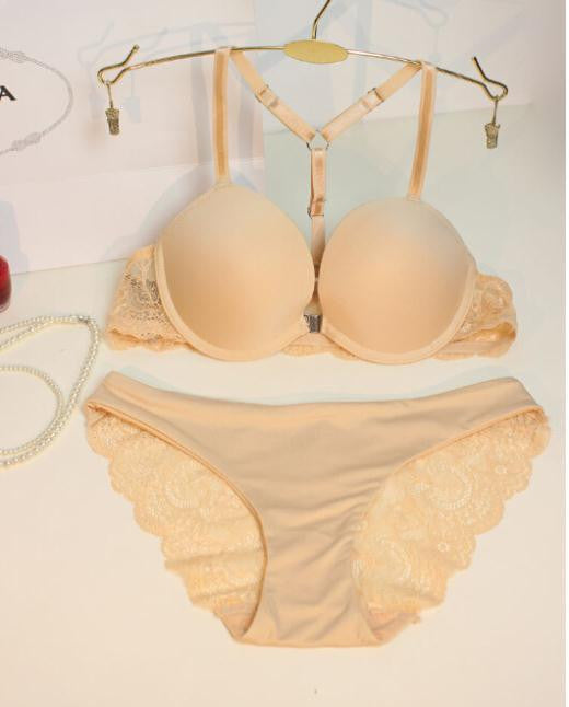 Online discount shop Australia - Intimates bra set Women Cotton Lace Sexy Lingerie Bra set Push up Underwear Set free shipping