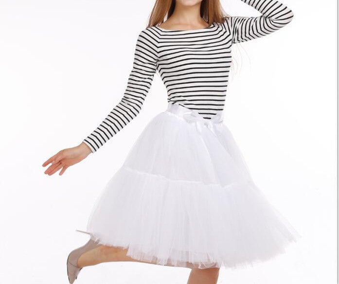 Online discount shop Australia - Custom made 5 Layers Midi Tulle Skirts Womens Petticoat Belt Tutu Skirt Chic hippie Ball Gown