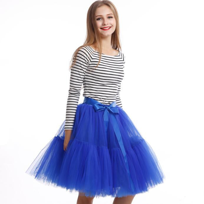 Online discount shop Australia - Custom made 5 Layers Midi Tulle Skirts Womens Petticoat Belt Tutu Skirt Chic hippie Ball Gown