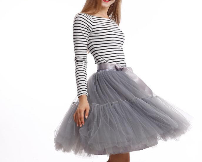 Online discount shop Australia - Custom made 5 Layers Midi Tulle Skirts Womens Petticoat Belt Tutu Skirt Chic hippie Ball Gown