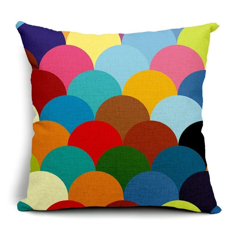 Online discount shop Australia - Colorful 3D Geometric Pattern Throw Pillow Case Cushion Cover 45x45CM (18x18IN) Ribbon Swirl Feather Pillow Cover Home Decor