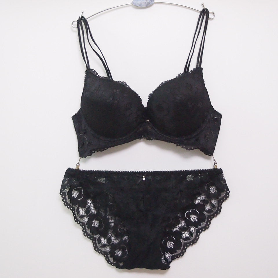 Deep U Push Up Bra Set bra sets sexy lingerie bra Women underwear bra brief sets,Intimates
