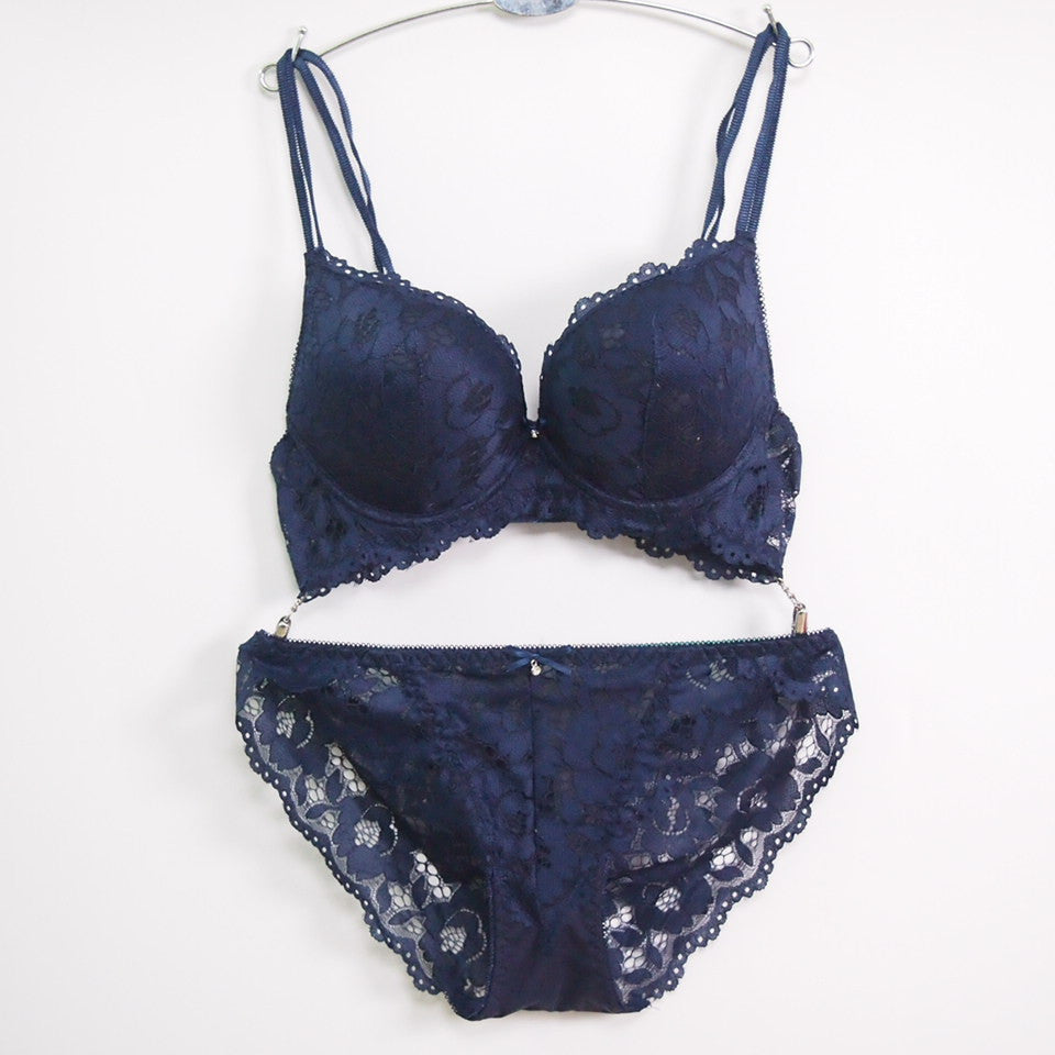 Deep U Push Up Bra Set bra sets sexy lingerie bra Women underwear bra brief sets,Intimates
