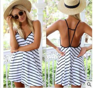summer v-neck empire dress women robe robe hippie casual clothes dresses