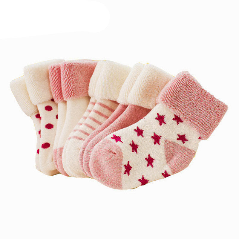 Online discount shop Australia - 5 Pairs/Lot Christmas Baby Girls Socks Newborn Baby Boy Socks