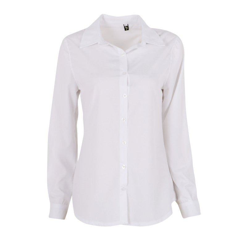 Online discount shop Australia - Chic Women Candy Color Long Sleeve Lapel Shirt OL Button Down Slim Fit Blouse New
