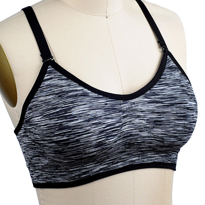 Quick Dry Sports Bra,Women Padded Wire Adjustable Shakeproof Fitness Underwear,Push Up Seamless Running Tops