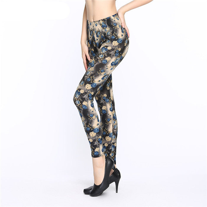 Online discount shop Australia - Causal Leggings Womens Fall Fashion Floral Print Leggings Pants Disco Pants Legging