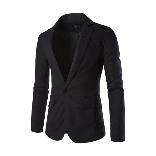 One Button Men Blazer Slim Fit Costume Homme Suit Jacket Masculine Blazer 8 Color