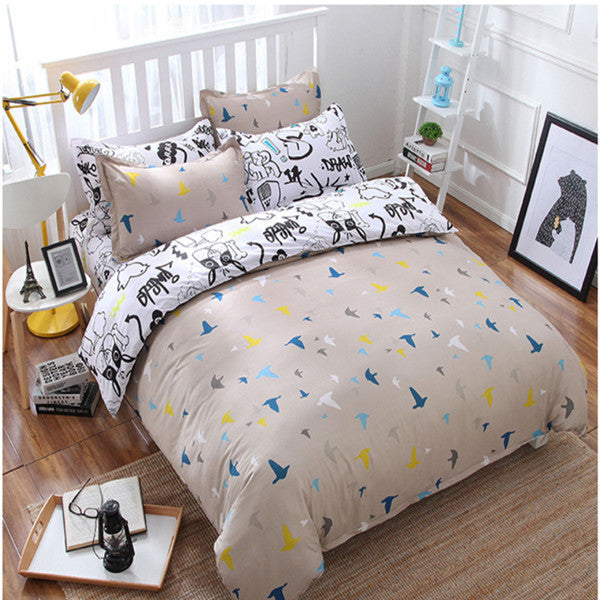 style fashion style queen/full/twin size bed linen set bedding set bedclothes duvet cover bed sheet pillowcases