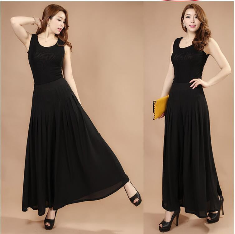 wide leg pants female bohemia wide leg pants casual trousers skirt formal loose ol straight pants women