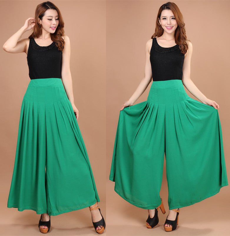 wide leg pants female bohemia wide leg pants casual trousers skirt formal loose ol straight pants women