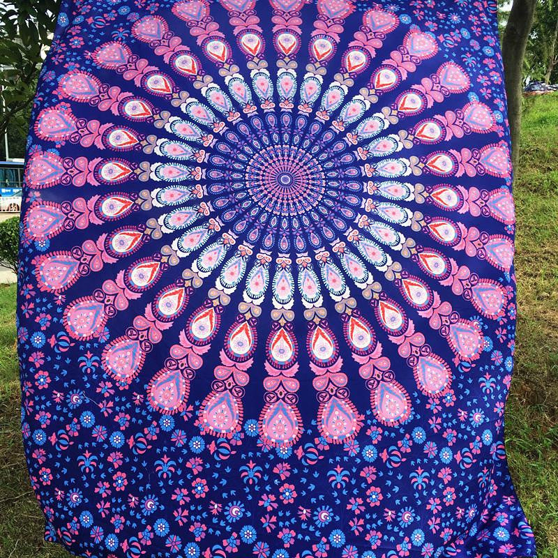 Tapestry Wall Hanging Hippie Printed Bedspread Ethnic Beach Throw Towel Mat Art Home Decor 210*148cm