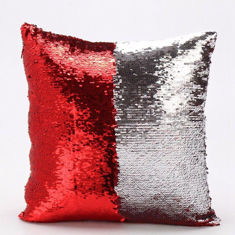 two tone sequins throw pillows and covers continental mermaid decorative pillow cushion case sofa car DIY case
