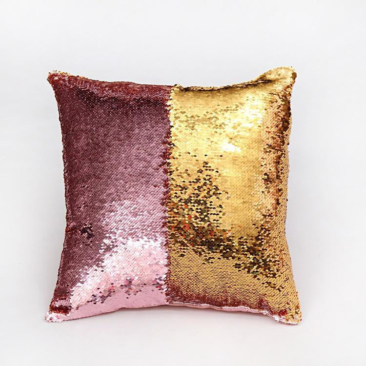 two tone sequins throw pillows and covers continental mermaid decorative pillow cushion case sofa car DIY case