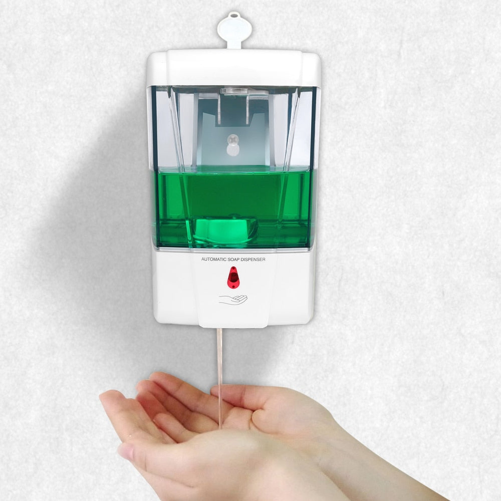 700ml Capacity Automatic Soap Dispenser Touchless Sensor Hand Sanitizer Detergent Dispenser Wall Mounted For Bathroom Kitchen-Dollar Bargains Online Shopping Australia