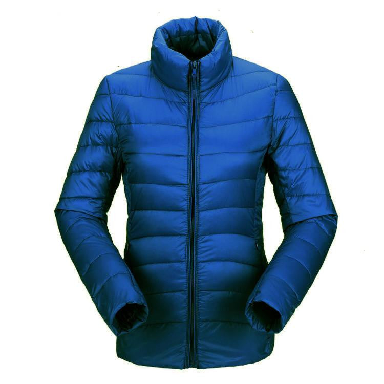 women ultra light down jacket duck down jackets women slim thin long sleeve parka zipper coats pockets solid