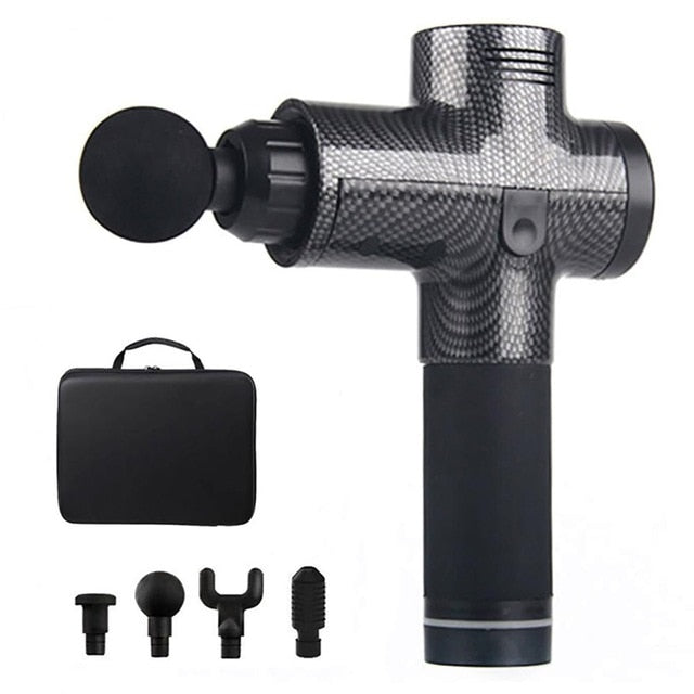 Muscle Massage Gun Sport Therapy Massager Body Relaxation Pain Relief Slimming Shaping Massager 4 Heads With Bag-Dollar Bargains Online Shopping Australia