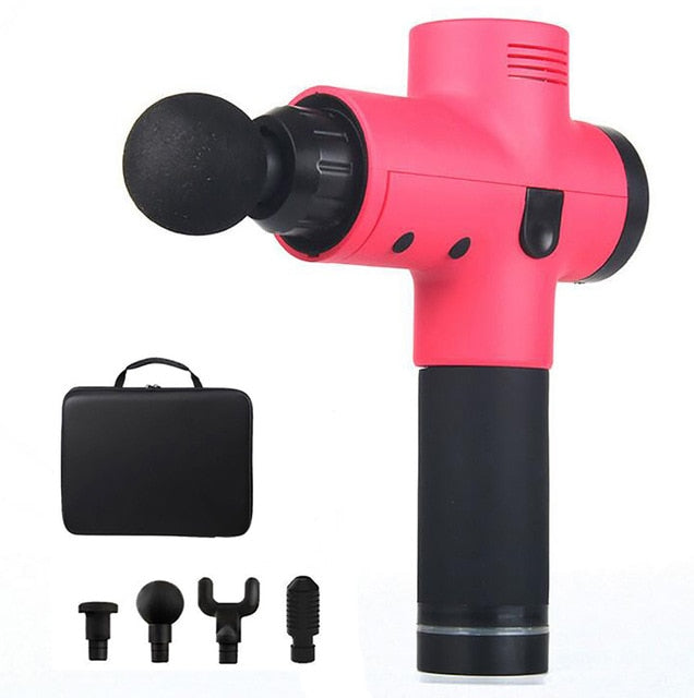 Muscle Massage Gun Sport Therapy Massager Body Relaxation Pain Relief Slimming Shaping Massager 4 Heads With Bag-Dollar Bargains Online Shopping Australia