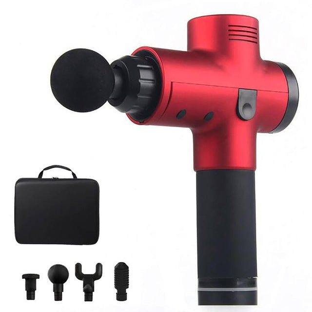 Muscle Massage Gun Sport Therapy Massager Body Relaxation Pain Relief Slimming Shaping Massager 4 Heads With Bag-Dollar Bargains Online Shopping Australia