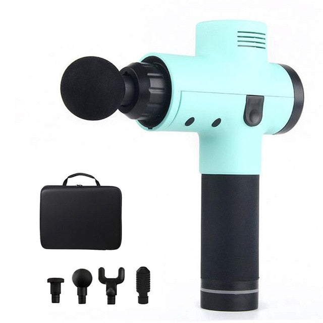 Muscle Massage Gun Sport Therapy Massager Body Relaxation Pain Relief Slimming Shaping Massager 4 Heads With Bag-Dollar Bargains Online Shopping Australia