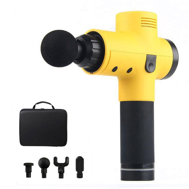 Muscle Massage Gun Sport Therapy Massager Body Relaxation Pain Relief Slimming Shaping Massager 4 Heads With Bag-Dollar Bargains Online Shopping Australia