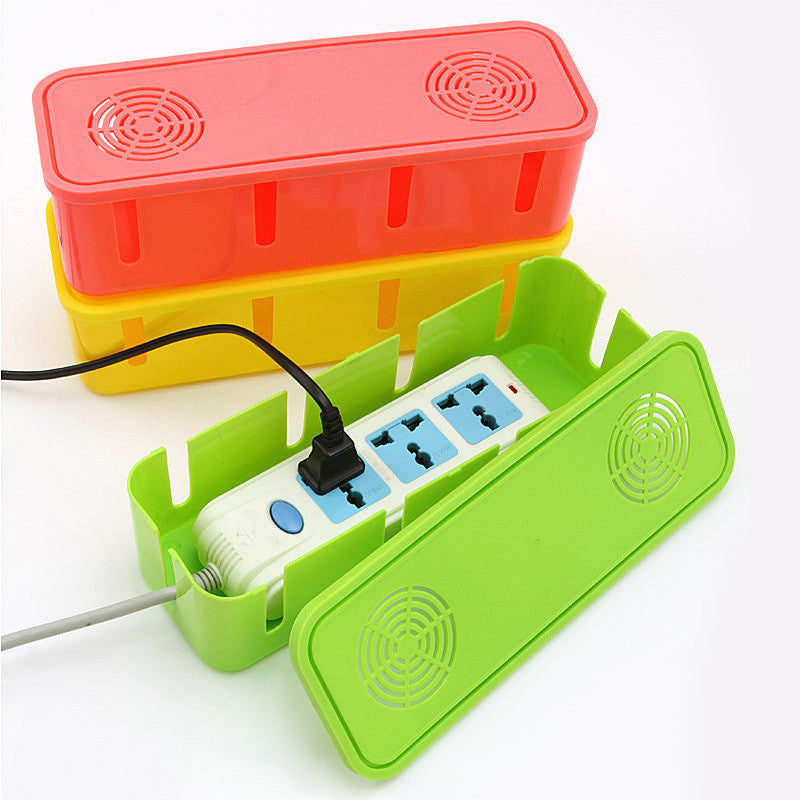Power Strip Cord Socket Storage Boxes Organizer Safety Socket Outlet Board Container Cables Electric Wire Case Accessories
