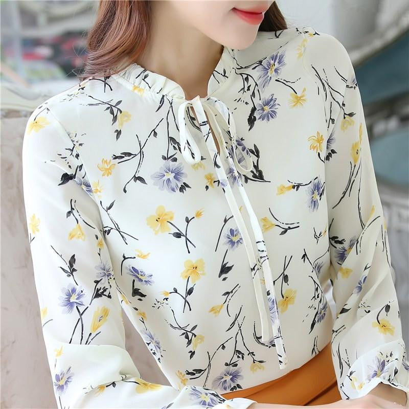 Slim Formal Commuter Solid Color Long-sleeved Shirt blouses Career Women Strand Collar Tops 288J