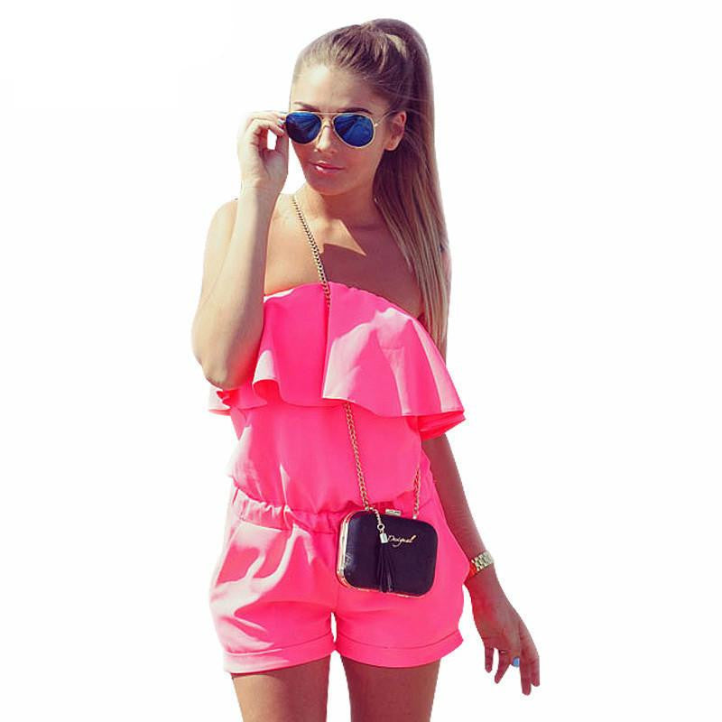 Summer Women's Fashion Red Slim Dress Off Shoulder Strapless Slash Neck Mini Dresses Plus Size