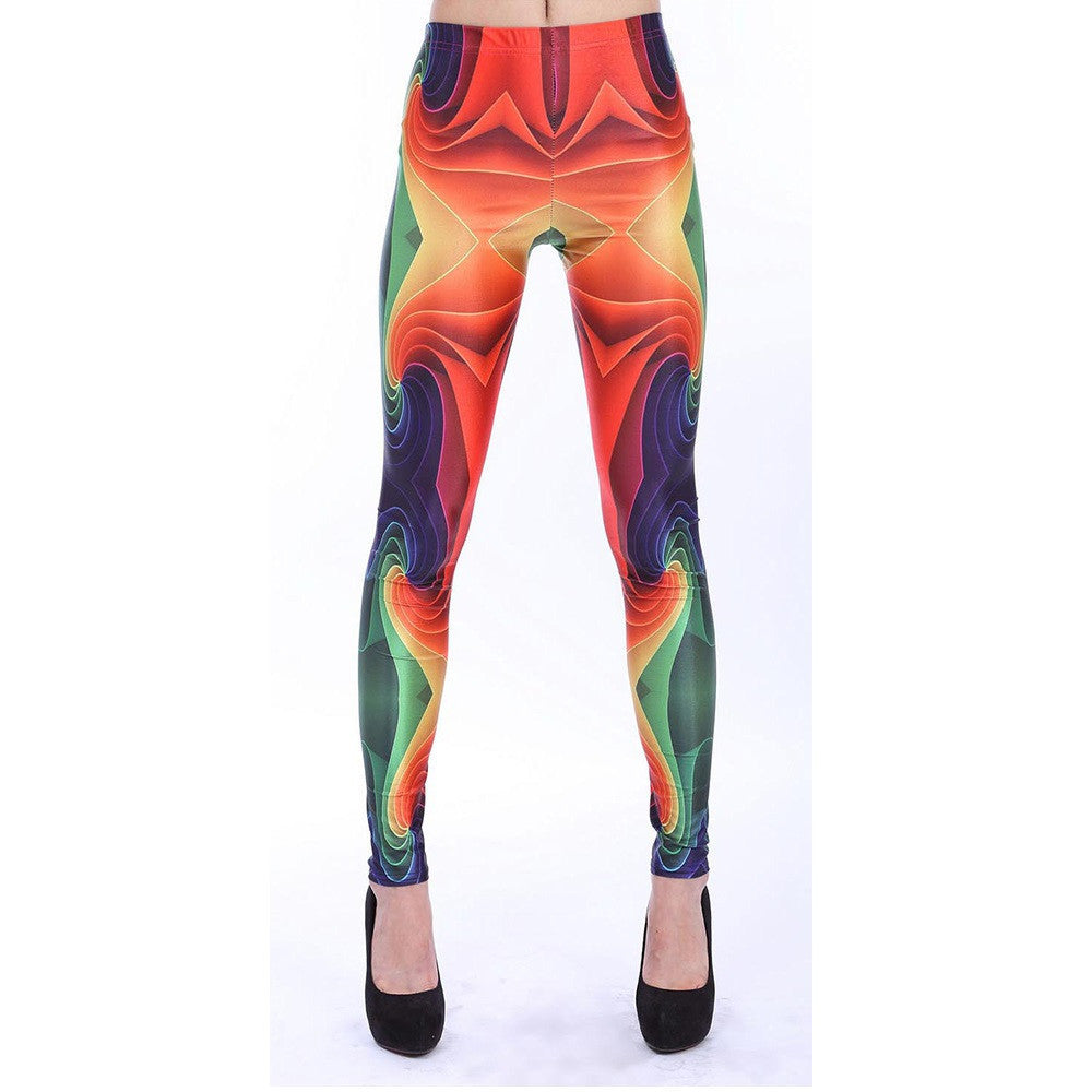 Online discount shop Australia - 3D Print Women Leggings Geometric Knitted Fashion Skinny Leggins Size Legging Pants