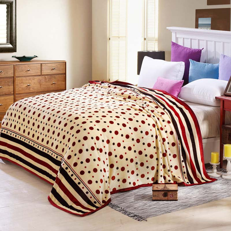 Online discount shop Australia - Coral Fleece blanket on the bed home adult Plaid Flower beautiful blanket sofa travel blanket purple portable #2
