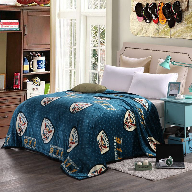 Online discount shop Australia - Coral Fleece blanket on the bed home adult Plaid Flower beautiful blanket sofa travel blanket purple portable #2