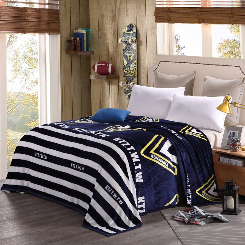 Online discount shop Australia - Coral Fleece blanket on the bed home adult Plaid Flower beautiful blanket sofa travel blanket purple portable #2