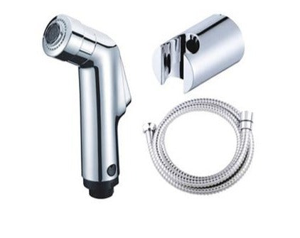 Two function toilet hand bidet faucet bathroom bidet shower sprayer brass T adapter 1.2m hose tank hooked holder easy install